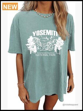 Oversized Vintage Graphic T-Shirt Casual Loose Fit Tee Tunic